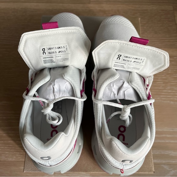 ON Running Cloudnova Women Shoes Various Sizes Undyed White Carnation - Picture 6 of 9